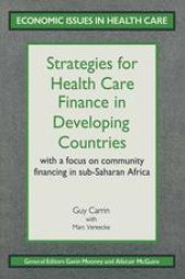 book Strategies for Health Care Finance in Developing Countries