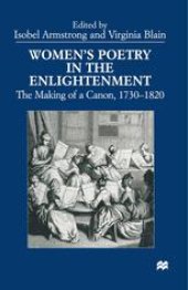 book Women’s Poetry in the Enlightenment: The Making of a Canon, 1730–1820