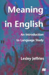 book Meaning in English: An Introduction to Language Study