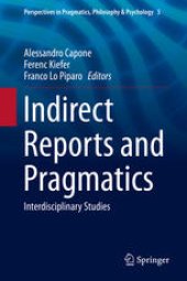 book Indirect Reports and Pragmatics: Interdisciplinary Studies