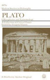 book Plato: A Collection of Critical Essays, I: Metaphysics and Epistemology