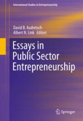 book Essays in Public Sector Entrepreneurship