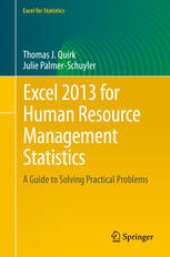 book Excel 2013 for Human Resource Management Statistics: A Guide to Solving Practical Problems