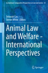 book Animal Law and Welfare - International Perspectives