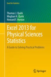 book Excel 2013 for Physical Sciences Statistics: A Guide to Solving Practical Problems