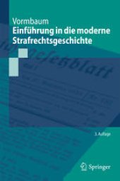 book Einführung in die moderne Strafrechtsgeschichte