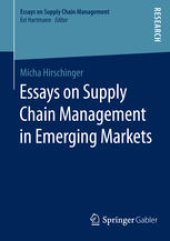 book Essays on Supply Chain Management in Emerging Markets