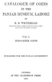 book Catalogue of coins in the Panjab Museum, Lahore. Vol.I. Indo-Greek Coins