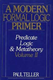 book A modern formal logic primer: predicate theory