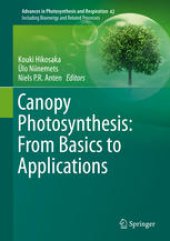 book Canopy Photosynthesis: From Basics to Applications