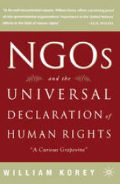 book NGOs and the Universal Declaration of Human Rights: “A Curious Grapevine”