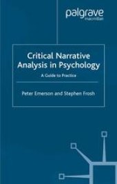 book Critical Narrative Analysis in Psychology: A Guide to Practice