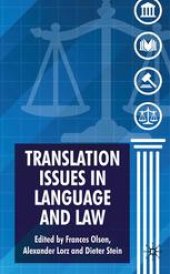 book Translation Issues in Language and Law