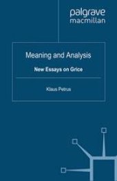 book Meaning and Analysis: New Essays on Grice