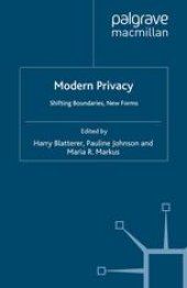 book Modern Privacy: Shifting Boundaries, New Forms