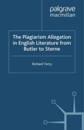 book The Plagiarism Allegation in English Literature from Butler to Sterne