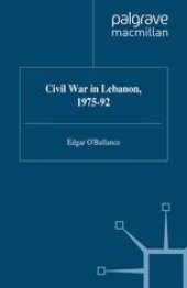 book Civil War in Lebanon, 1975–92