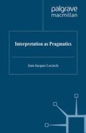 book Interpretation as Pragmatics