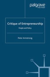 book Critique of Entrepreneurship: People and Policy