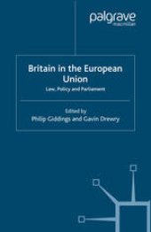 book Britain in the European Union: Law, Policy and Parliament