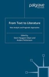 book From Text to Literature: New Analytic and Pragmatic Approaches