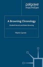 book A Browning Chronology Elizabeth Barrett and Robert Browning