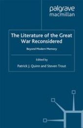 book The Literature of the Great War Reconsidered: Beyond Modern Memory