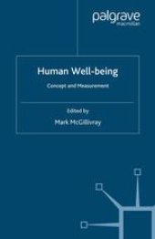 book Human Well-Being: Concept and Measurement