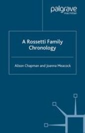 book A Rossetti Family Chronology