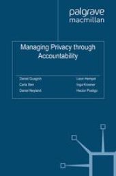 book Managing Privacy through Accountability