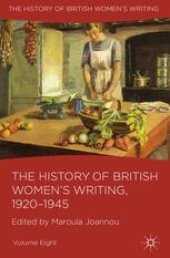 book The History of British Women’s Writing, 1920–1945: Volume Eight