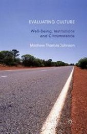 book Evaluating Culture: Well-Being, Institutions and Circumstance