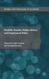 book Disability Benefits, Welfare Reform and Employment Policy