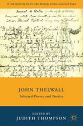 book John Thelwall: Selected Poetry and Poetics