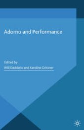 book Adorno and Performance