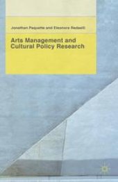 book Arts Management and Cultural Policy Research