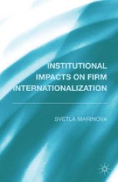 book Institutional Impacts on Firm Internationalization