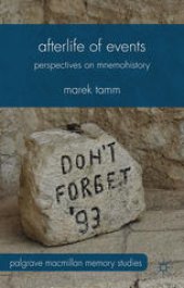 book Afterlife of Events: Perspectives on Mnemohistory