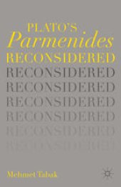 book Plato’s Parmenides Reconsidered