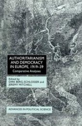 book Authoritarianism and Democracy in Europe, 1919–39: Comparative Analyses