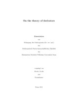 book On the theory of derivators