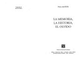 book La memoria, la historia, el olvido