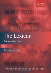 book The Lexicon: An Introduction