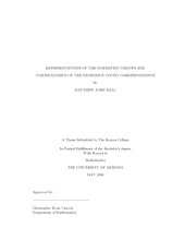 book Representations of the symmetric groups and combinatorics of the Frobenius-Young correspondence [Honors thesis]