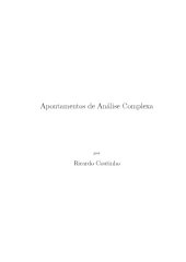 book Apontamentos de Análise Complexa