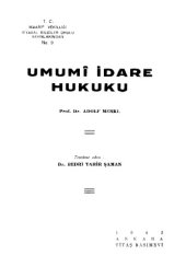 book Umumi İdare Hukuku