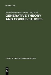 book Generative Theory and Corpus Studies: A Dialogue from 10 ICEHL