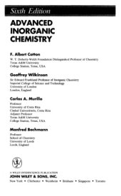 book Advanced inorganic chemistry