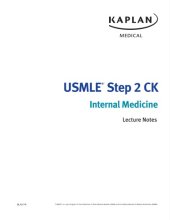 book USMLE Step 2 CK Lecture Notes: Internal Medicine