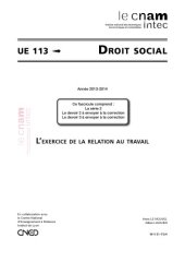 book UE 113 Droit social Série 2